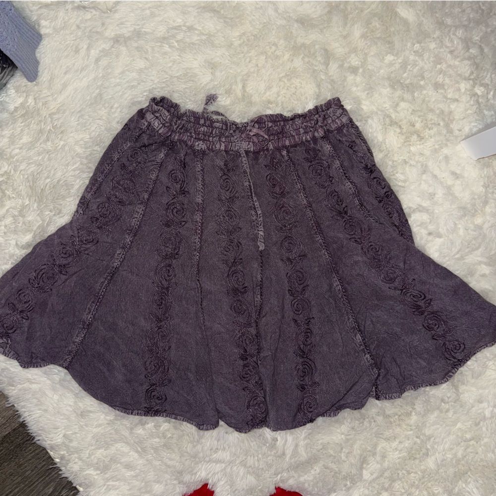 Byer California Lavender Textured Skater Skirt